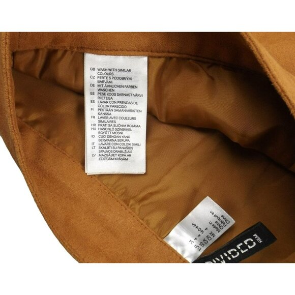 Divided H & M Woman's Faux Suede A-Line Skirt Light Rust Color Size 4 JH959 - Picture 4 of 5